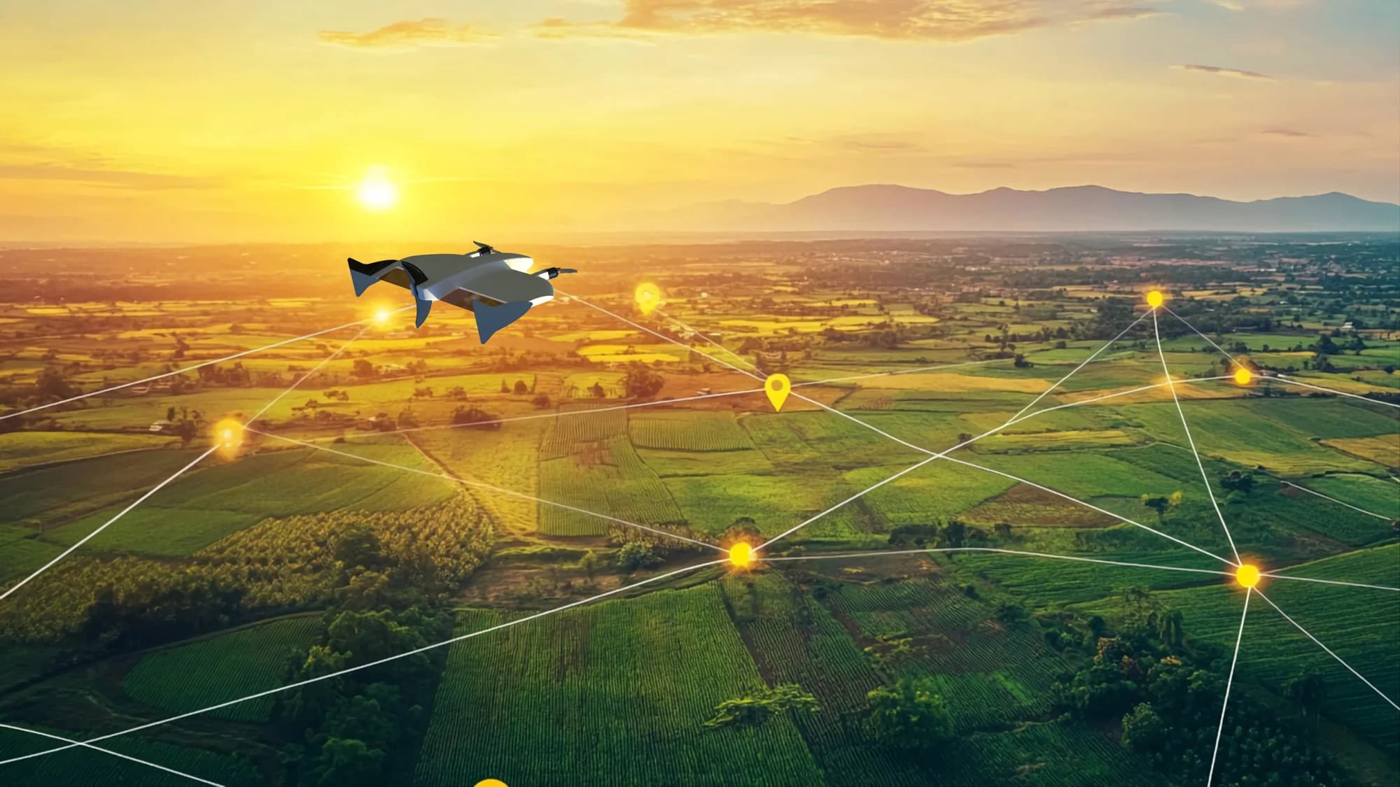 Agricultural survey concept from the Aerotransition render library